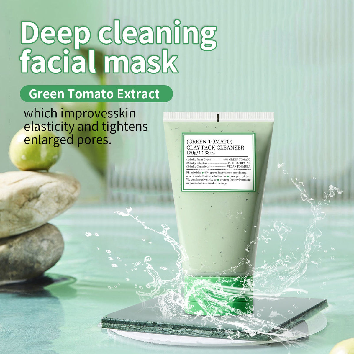 Green Tomato 2-in-1 Pore Cleansing Clay Mask & Cleanser