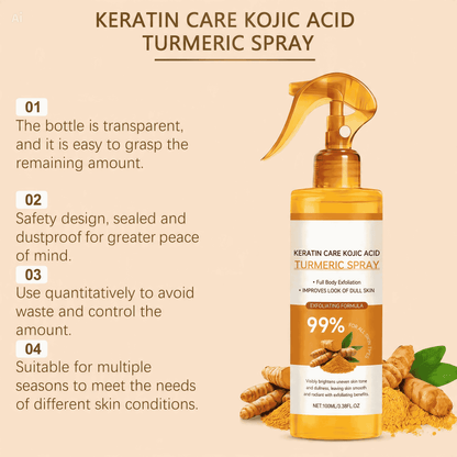 Kojic Acid and Turmeric Exfoliating Spray